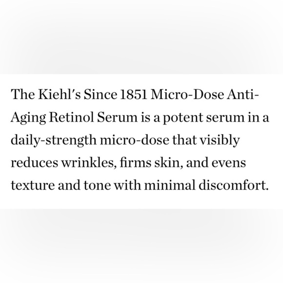ONLY 1! Kiehl’s Micro-Dose Anti-Aging Retinol Serum Mini💧 NEW - Picture 7 of 11
